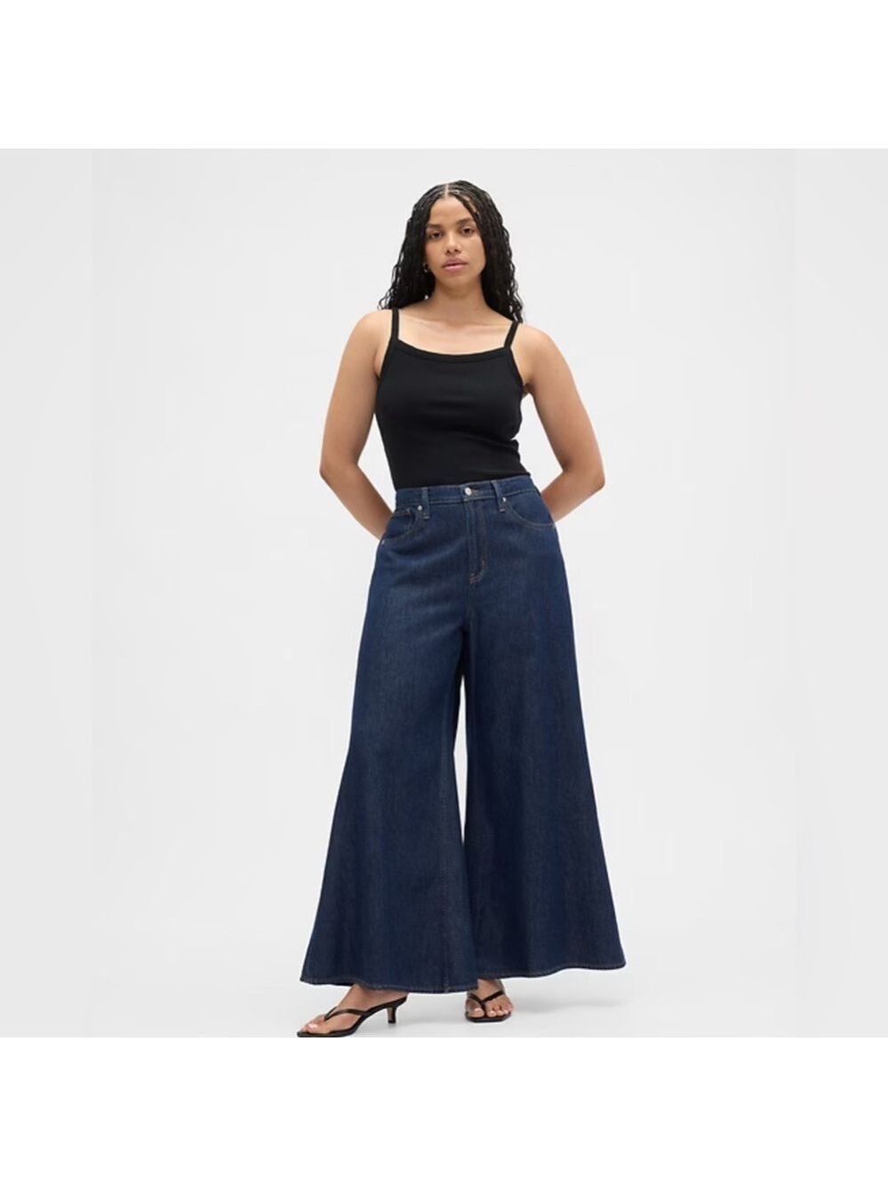 Gap Baggy Lightweight High-Rise Superlight Drapey Palazzo Wide Leg Jeans 6/28 L